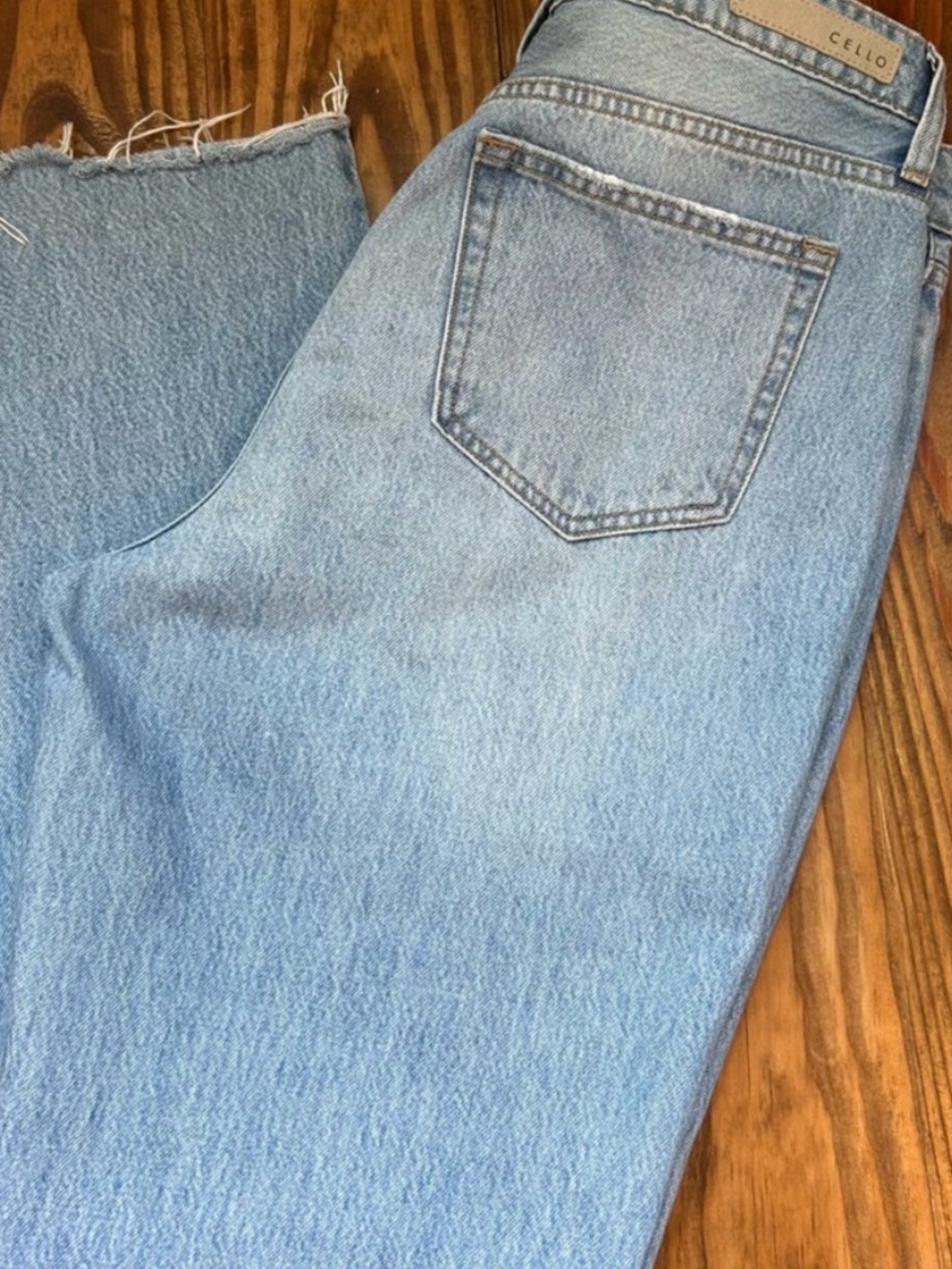 Cello Light Blue Distressed Straight-Leg Jeans - Picture 6 of 8